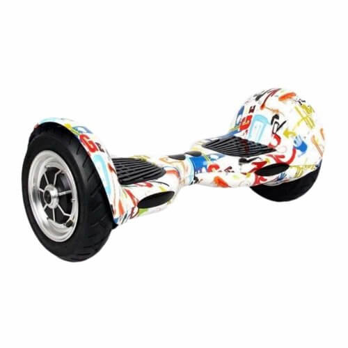 Гироскутер с Влагозащитой Smart Balance 10" c Приложением и Самобалансировкой (Белый граффити)